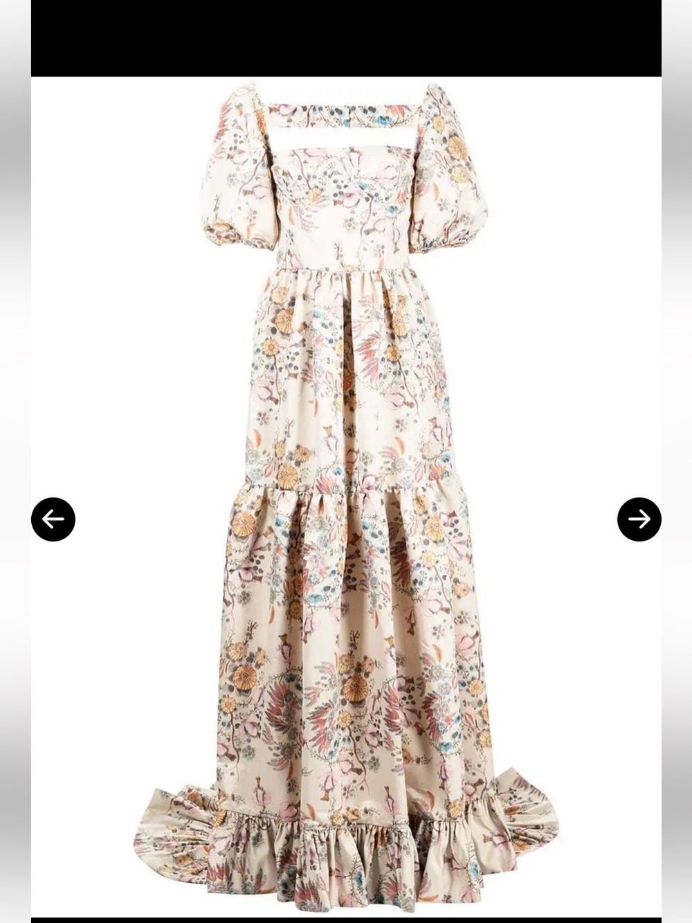 NWOT Markarian Maddalena Floral Brocade Gown Sz 12